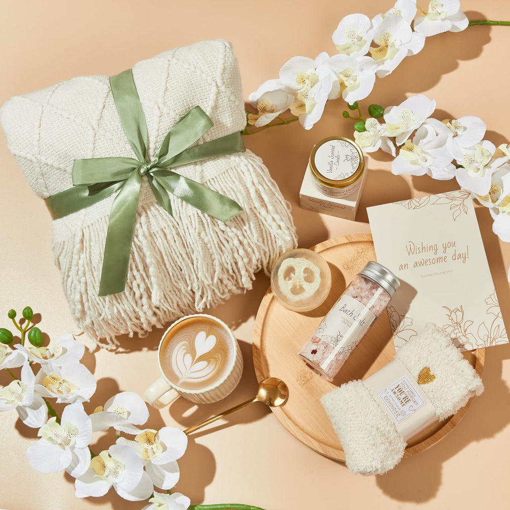 Get Well Soon Gifts for Women – Feel Better & Self Care Basket, Postpartum Thinking of You Box, Inspirational Gift for Mom Friend