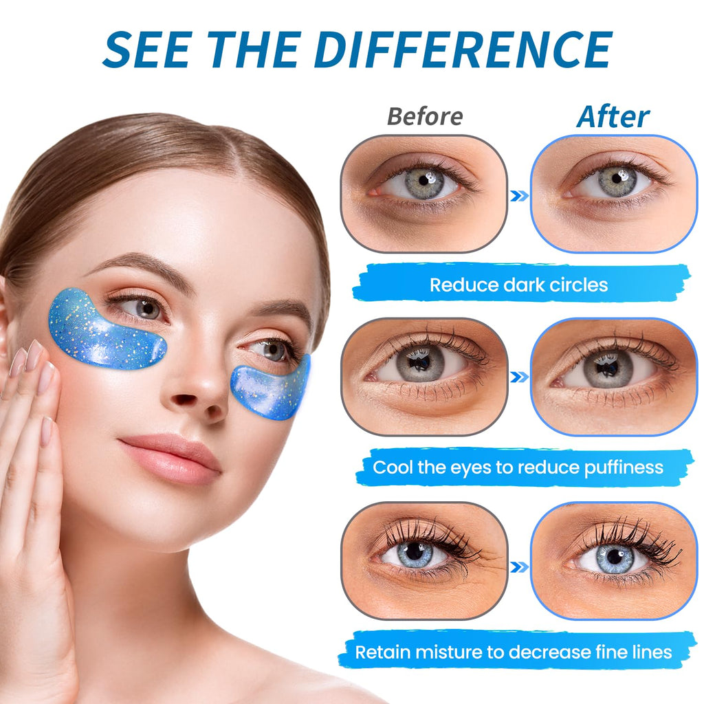 Onespring Under Eye Patches (24 Pairs) - Gifts for Women - Golden Under Eye Mask for Dark Circles, Puffiness & Wrinkles, Eye Gels Pads for Refreshing, Revitalizing - Bridesmaid Gifts