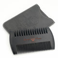 Menesia Black Wooden Beard comb for Men with Travel Case