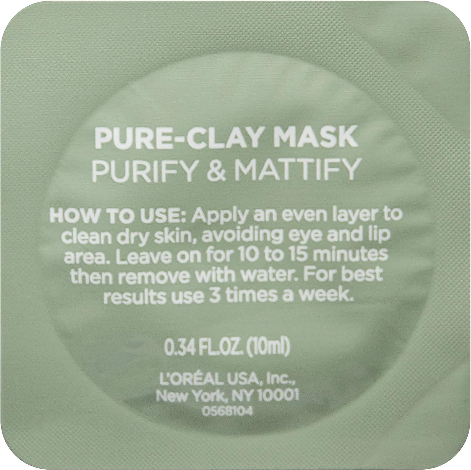 L'Oréal Paris Skincare Pure-Clay Face Mask Trial Size Set, Includes 3 Different Face Masks Made With Charcoal, Red Algae and Eucalyptus, Set