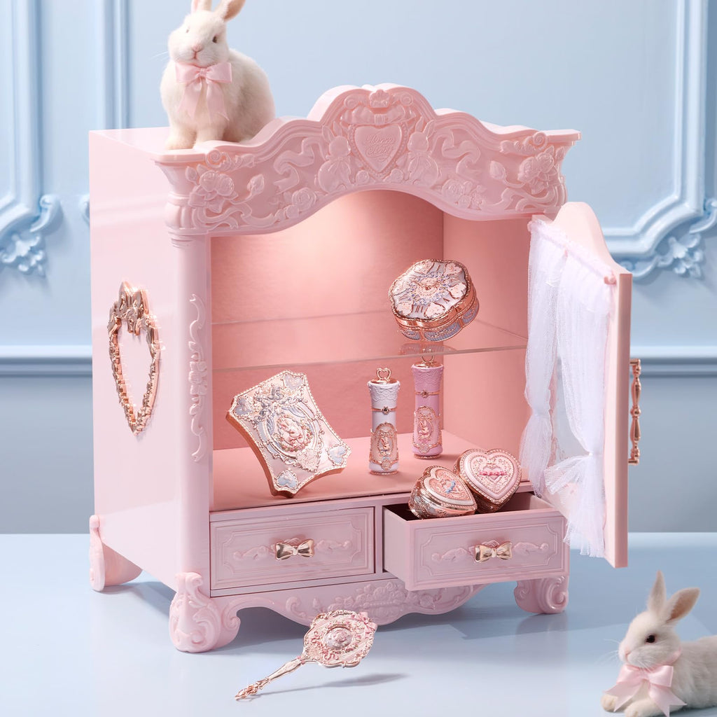 Flower Knows Bunny Garden All-In Box Set,All in One Full Cosmetics Makeup Kit,Perfect Easter Holiday Birthday Make Up Gift(Cushion Cream Foundation C01)