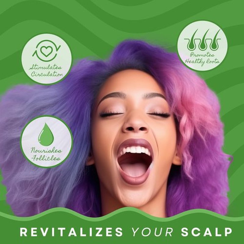 C B SMOOTHE Oil, Natural Hair Growth Serum with Tea Tree, Peppermint, Jamaican Black Castor - 4oz, Non-Greasy, Anti-Itch Scalp Moisturizer, Boosts Circulation & Edge Regrowth, Unisex