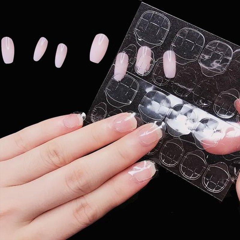 NOVAL 1200 PCS (50 Sheets) Nail Adhesive Tabs Nails Sticky Tabs Waterproof Breathable False Nail Tips Sticky Tab Super Sticky False Nail Glue Sticker for Press Nail Art