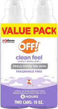 Off! Clean Feel Insect Repellent Aerosol - DEET-Free, Long-Lasting Mosquito & Tick Protection | 5 oz (Pack of 2)