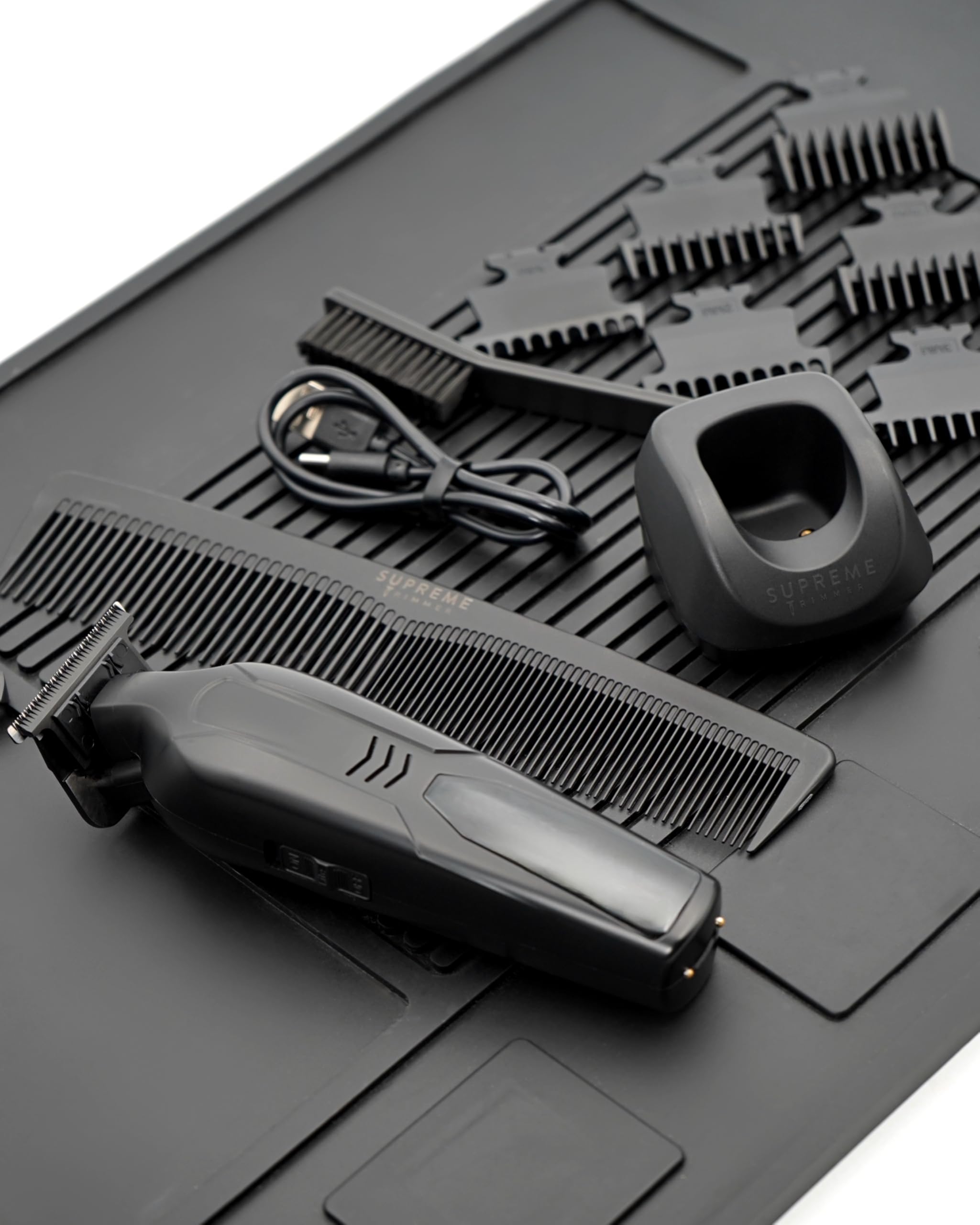 Supreme Trimmer 2-in-1 Vader Clipper & Trimmer Kit | Cordless Beard Trimmer & Mens Clippers Set for Barbers or Home | with DLC Coated Blades | Acid