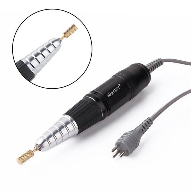 Makartt Nail Drill Handpiece for Up200 Machine:Professional Electric File Remove Gel Polish Poly Nail Gel Black B-05 Removing for Removing Acrylic Nail Polish Acrylic Nail Tools Black