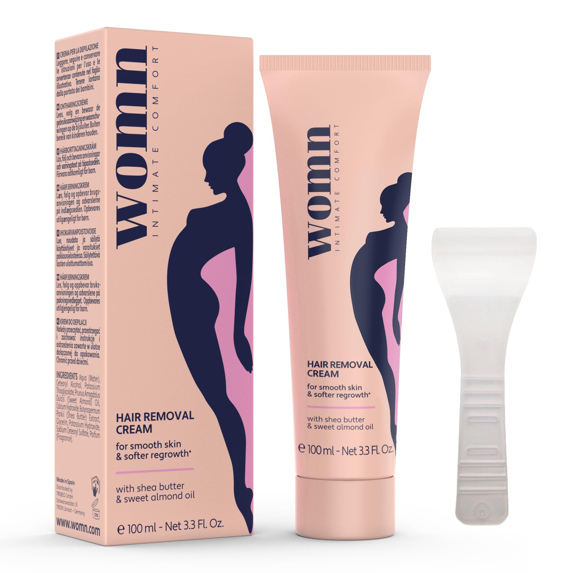 womn Intimate Hair Removal Cream for Women, Bikini Area & Armpits 3.3 fl oz
