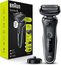Braun Electric Razor - Waterproof Foil Shaver Series 5 5050cs | Wet & Dry Shave with Beard Trimmer & Groomer, Blue