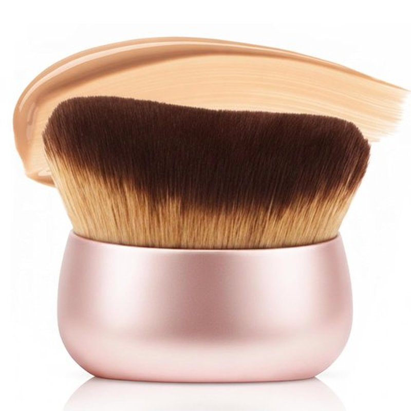 Skiennix Kabuki Self Tanner Brush - Large Vegan Body Makeup Brush for Even Coverage | Soft & Dense, Pink
