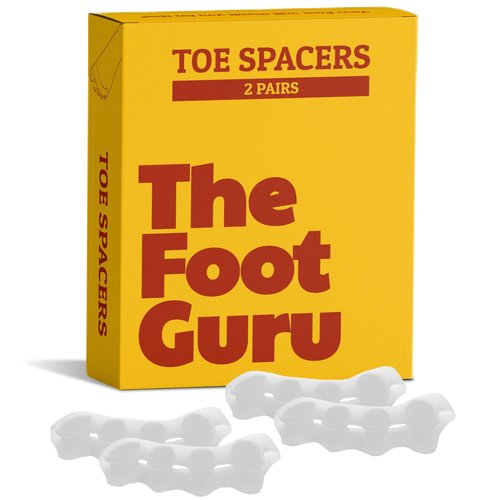 2x Pairs Orthopedic Toe Spacers - Toe Separators for Men & Women, Bunion Corrector, Hammer Toe Straightener, Yoga Toe Spacers, Toe Spreaders for Foot Pain Relief -Kubbar