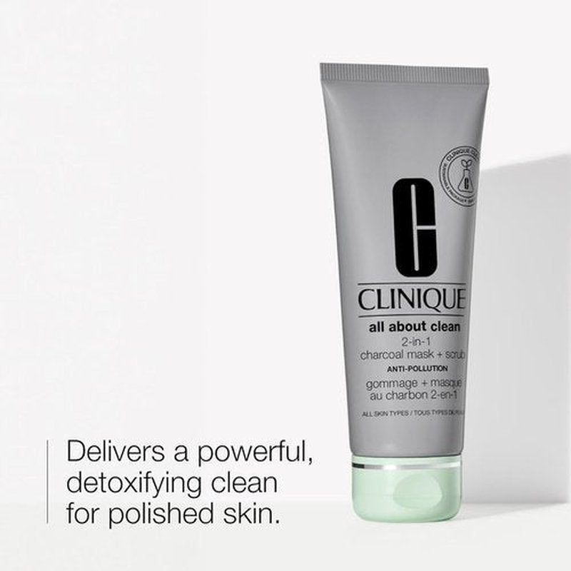 Clinique All About Clean Charcoal Mask Scrub - 2-in-1 Exfoliating Formula | 3.4 oz