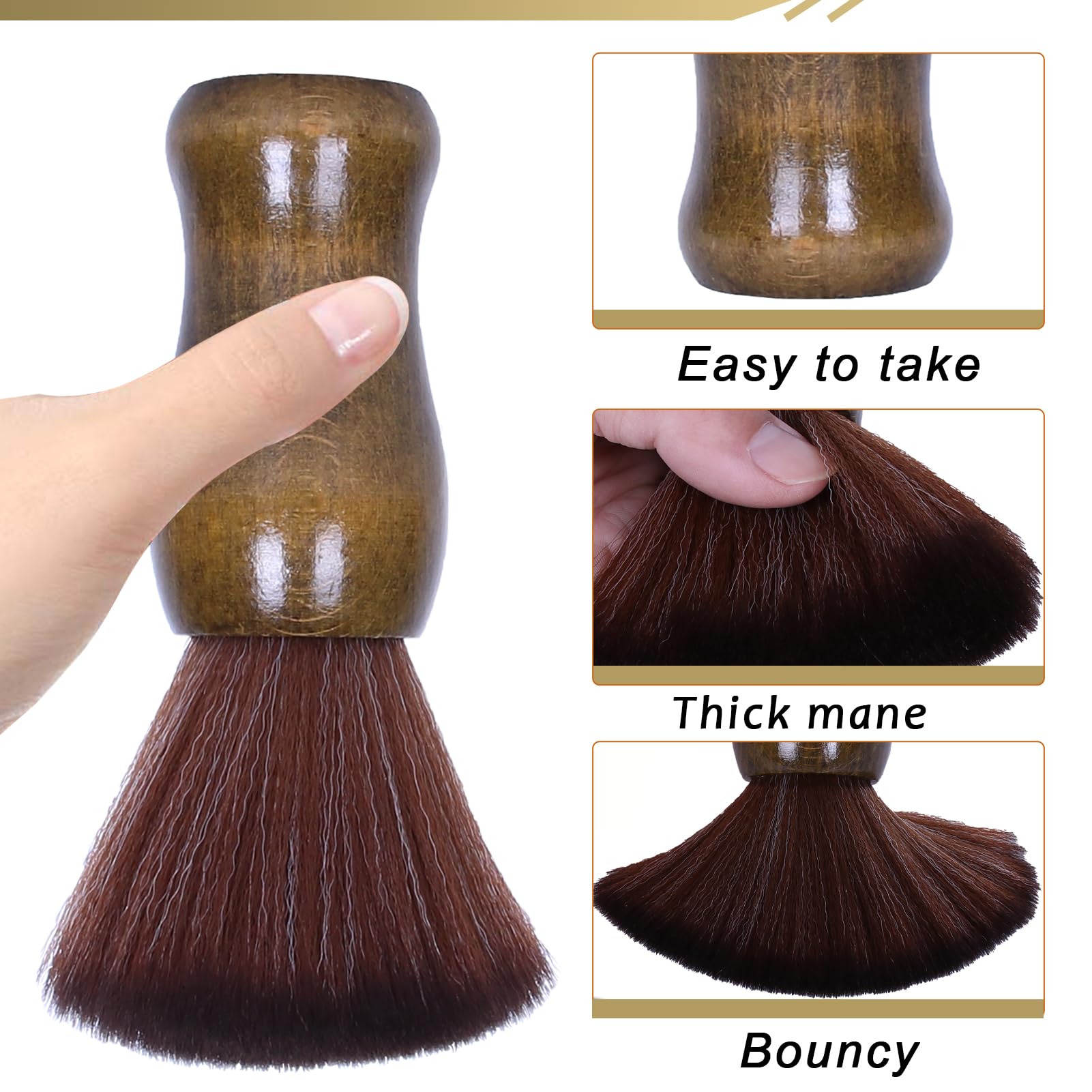 Neck Duster Brush Professional Barber Neck Duster Brush Soft Barber Face Cleaning Hairbrush Nylon Hair Cutting Kits Barber Accessories Cleaning Supplies