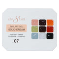 Cre8tion Nail Art Gel Solid Cream Palette for Nail Painting, Ombre, Stamping and Coverage, HEMA Free, TPO Free, 9 Colors (07)