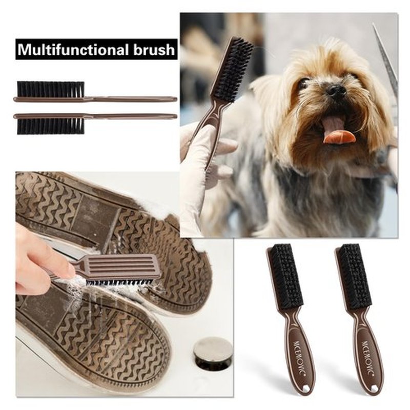 NICEMOVIC 20 Pcs Barber Clipper Cleaning & Duster Accessories, Mini Brushes for Blade Trimmer, Hair Styling Tool (Brown)