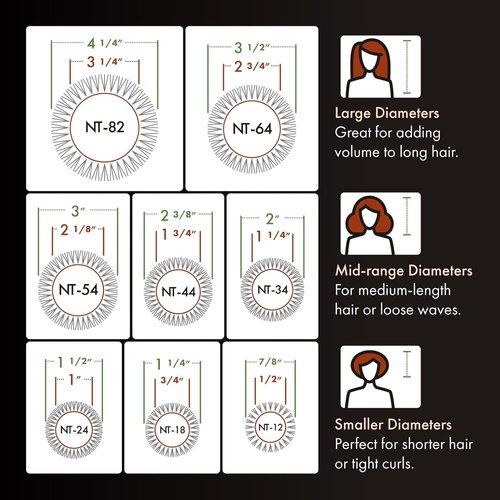 Olivia Garden NanoThermic Round Thermal Hair Brush - Professional Ceramic & Ion Design for Thick Hair