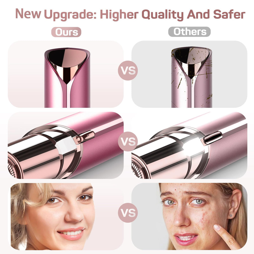Facial Hair Removal for Women, Gurelax Facial Hair Remover, Electric Face Shaver, Painless Hair Removal Device for Lip, Chin with a Velvet Bag