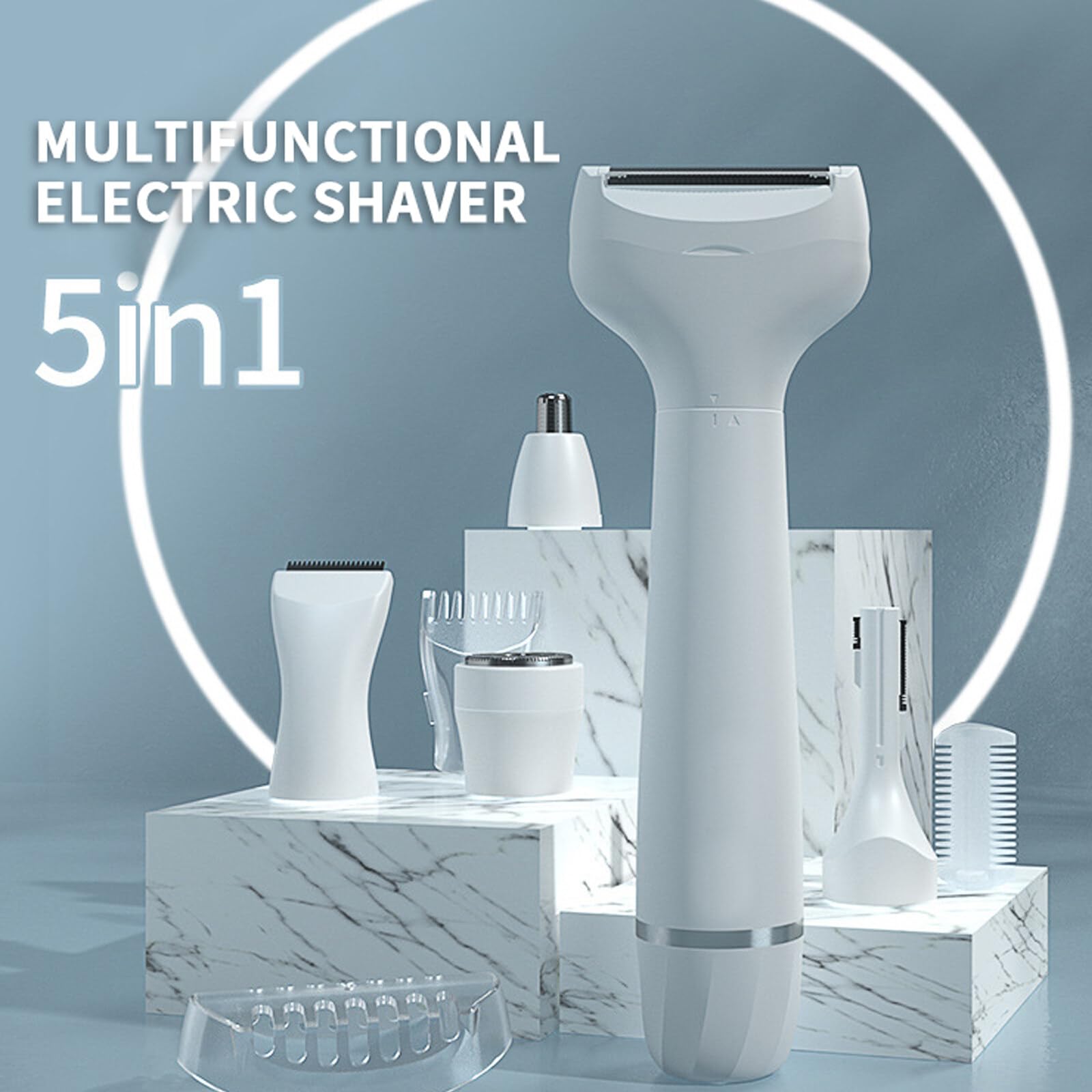 Pluxy Epil Pro 3.0 Women Face Epilator, Pluxy Hair Removal for Face,5-in-1 Painless Body Shaver and Facial Epilator, Rechargeable Bikini Trimmer Female Shaver for Facial, Legs, Underarm, Nose