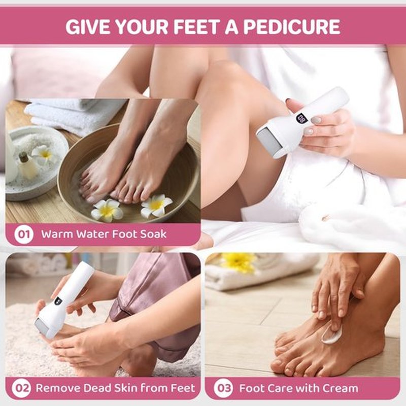 Electric Foot Callus Remover for Personal Care, Professional Pedicure Tool