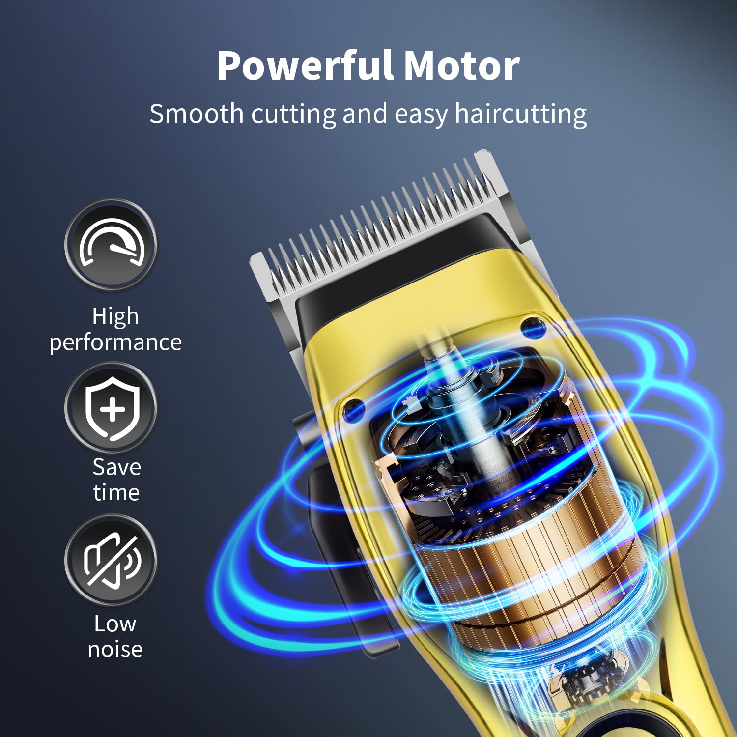 HIENA PRO Professional Hair Clippers for Men, Rechargeable Barber Clippers, Cordless Electric Hair Clipper and Hair Trimmer, Haircut Clipper, Gift for Men