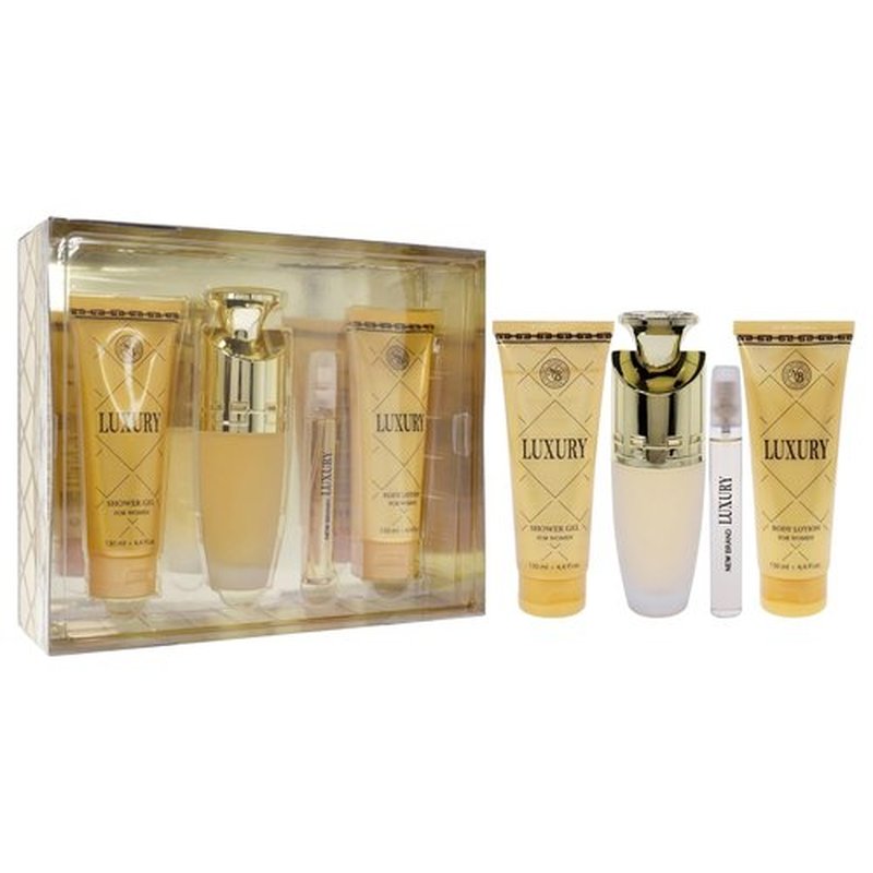 New Brand Luxury Women's Gift Set - 4 Pc EDP Spray, Shower Gel & Body Lotion | 3.3oz & 4.4oz
