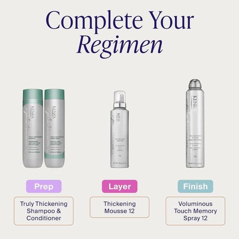 Kenra Platinum Truly Thickening Shampoo - Volumizing Formula for Fuller-Looking Hair | Sulfate-Free & Color Safe