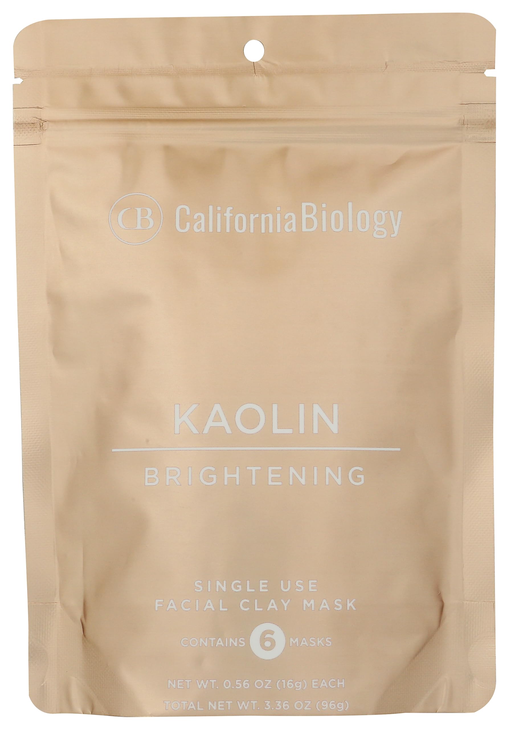 California Biology Kaolin Clay for Face & Body | Indian Healing Clay Powder for Sensitive Skin | Facial Mask & Clay Body Scrub | Natural Skin Care Mask | 6 Count