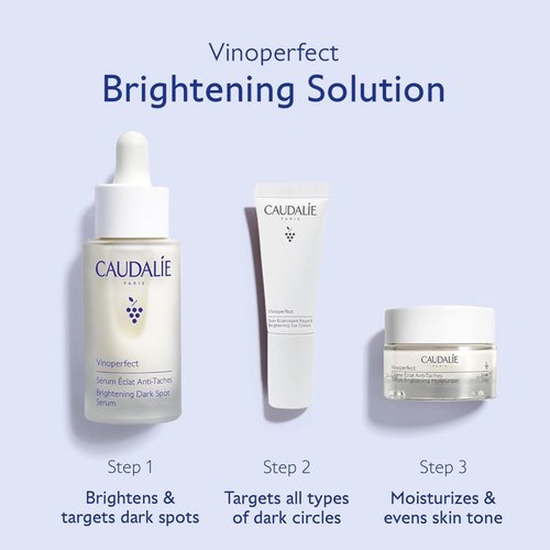 Caudalie Dark Spot Brightening Trio | Vinoperfect Serum + 2 Free Travel-Size Products - $120 Value