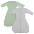 Skiennix Transition Swaddle Sleep Sack - 2-Pack 0-3 Months with Mitten Cuffs & 2-Way Zipper, 100% Cotton