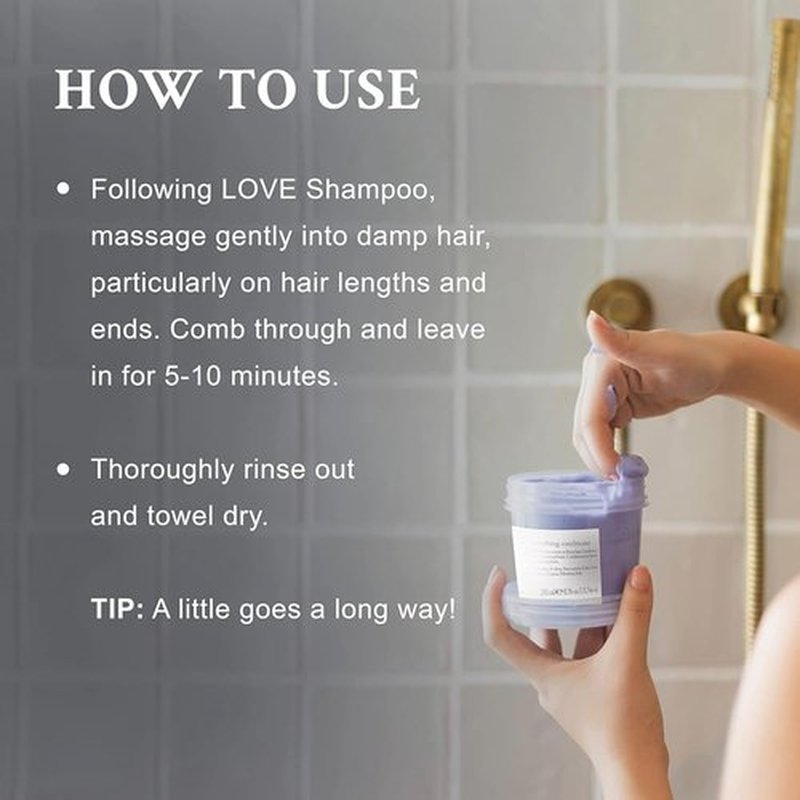 Davines LOVE Smoothing Shampoo - Gentle Cleansing for Frizzy Hair | Smooth, Soft, and Shiny Finish