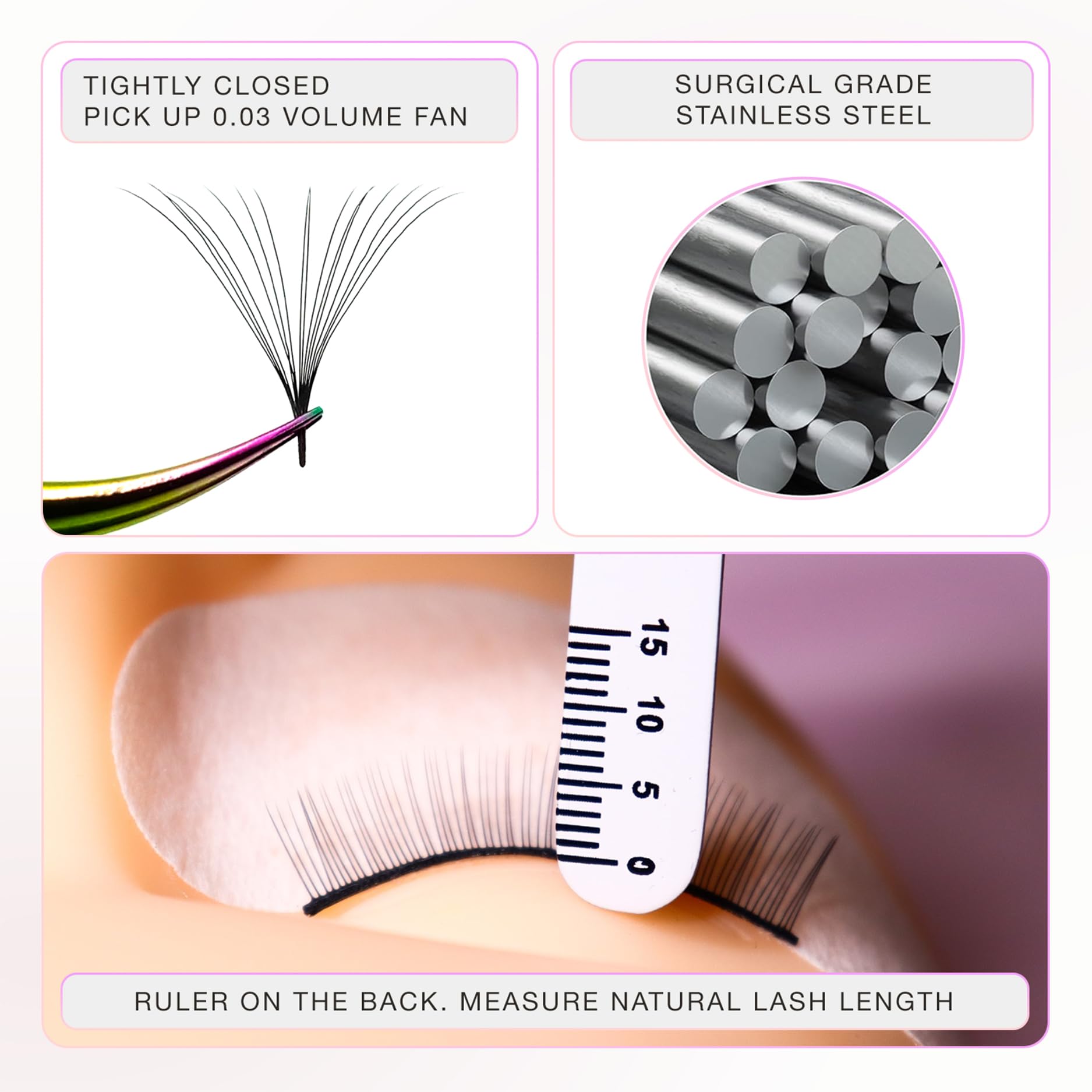 Curacoro Lash Tweezers, Fiber Tip Grip (Gold, The Good Angle)
