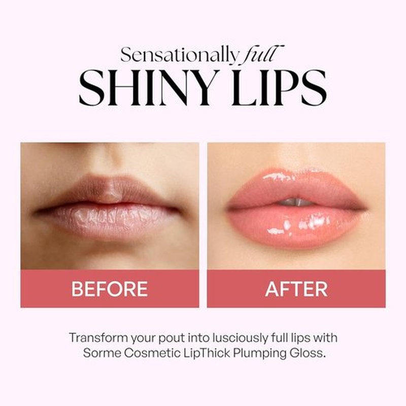 Sorme' Lip Thick Plumping Gloss - Heaven Shade for Voluminous, Hydrated Lips