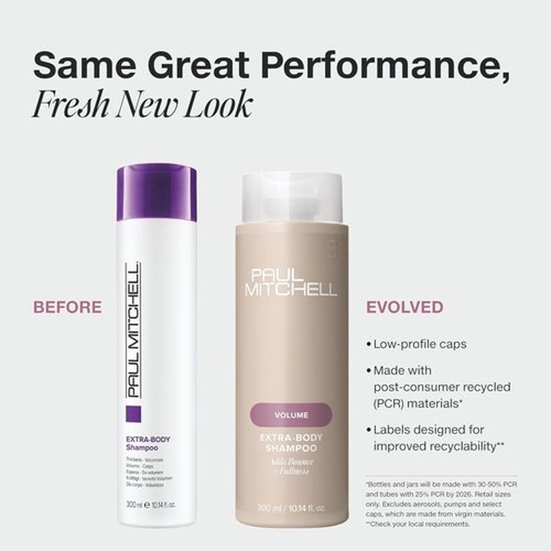 Paul Mitchell Extra-Body Shampoo - Adds Bounce & Fullness for Fine Hair, 10.14 Fl Oz