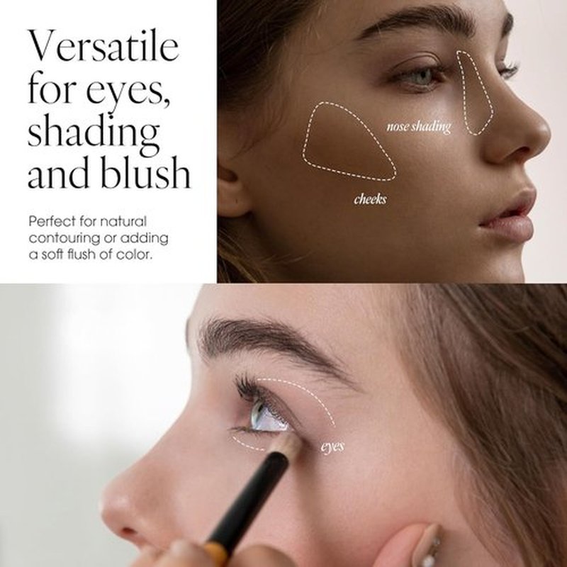 STEP BASIC Longwear Eyeshadow - High-Pigment Charcoal Brown Compact | Smooth, Blendable & Crease-Free (1.7g)