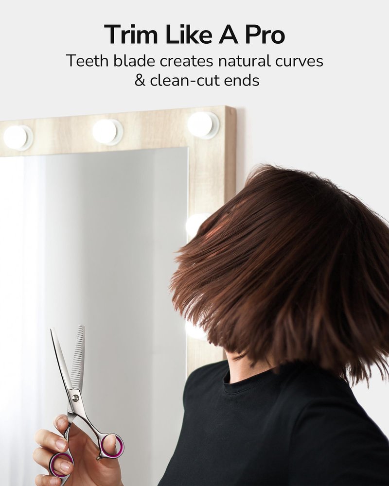 ULG Hair Thinning Scissors Professional Barber’s Texturizing Teeth Shears for Hairdressing, Salon and Home Use Thinning Shears for Hair Cutting, Made of Japanese Stainless Steel, 6.5 inch