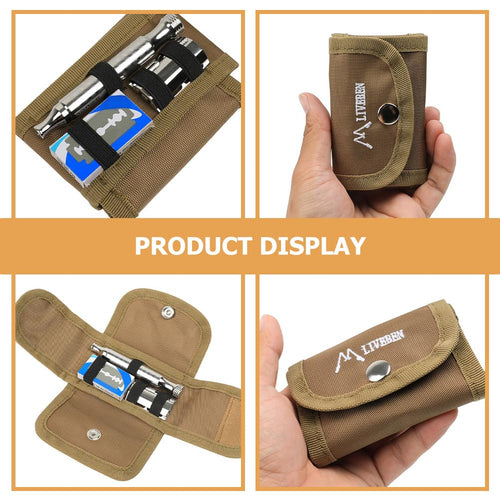 2pcs Razor Storage Bag - Oxford Cloth Protector Case for Safety Razor and Nail Clipper - Travel Male Container