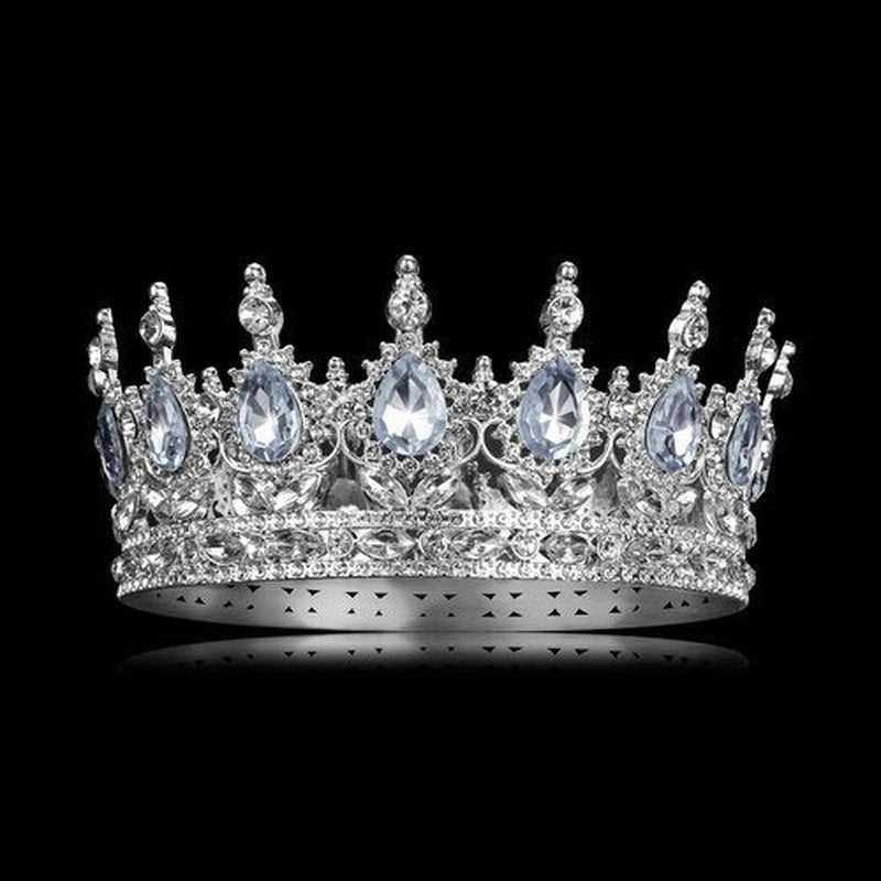 Onedor Silver Crown for Women Crystal Rhinestone Tiara Queen Headpiece for Wedding Prom Pageant Birthday Princess Theme Costume Party Hair Accessories and Cake Topper Decoration