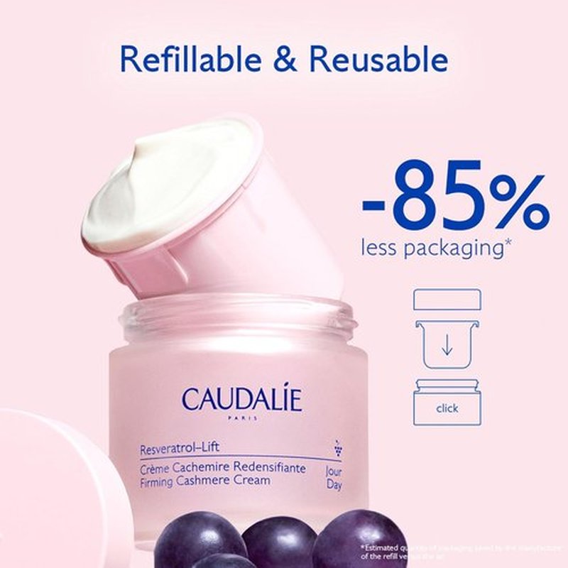 Caudalie Resveratrol-Lift Firming Cashmere Cream | Anti-Aging Moisturizer with Vegan Collagen - 50 mL
