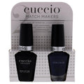 Cuccio Matchmaker - Colour Nail Lacquer & Veneer Gel Polish - On The Nile Blue - For Manicures & Pedicures, Full Coverage - Long Lasting, High Shine - Cruelty, Formaldehyde & Toluene Free - 2 pc (I0098368)