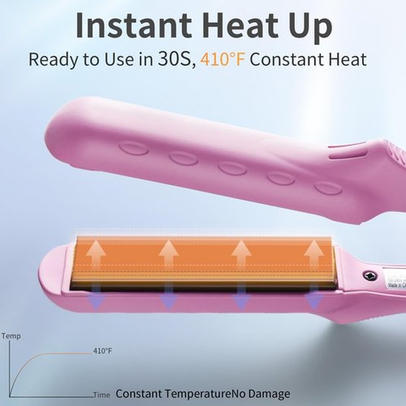 LOVANI Mini Flat Iron, Dual Voltage Travel Hair Straightener, Tourmaline Ceramic Small Flat Irons for Short Hair/Bangs (Pink, 0.5 Inch, SleekMini)