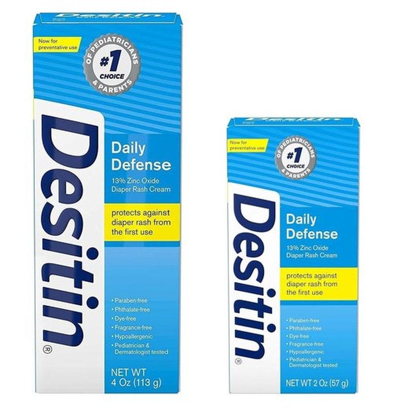 Desitin Daily Defense Diaper Rash Cream - Zinc Oxide Protection | 4 oz & 2 oz Bundle Pack