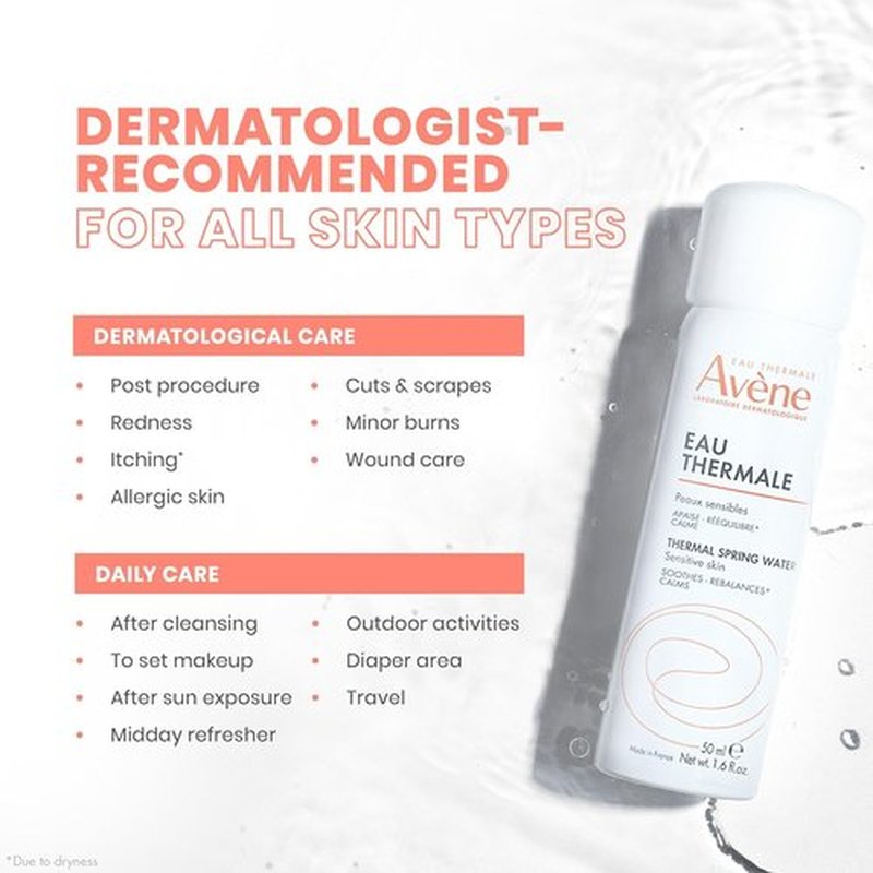 Avène Thermal Spring Water - Soothing Facial Mist Spray for Sensitive Skin | Calms & Softens Skin