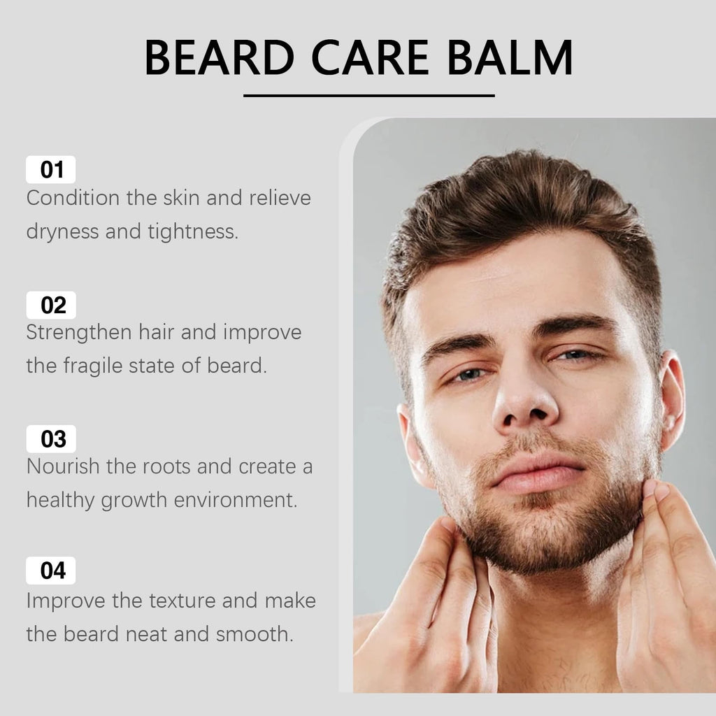 CHHQLZS Estimulante Para Barba, Apolo Cosmetics Para Barba, Ultra Potente Bálsamo de Crecimiento, New De Barba, Stimulating Beard Moisturizes & Strengthens Facial Hair for Men, 100ml / 3.5oz