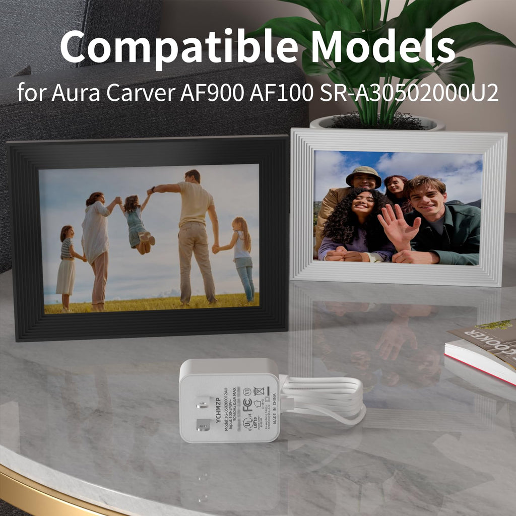 5V Power Cord for Aura Carver AF900 AF100,Compatible with SR-A30502000U2 Power Adapter Supply with 4.9Ft Power Cord