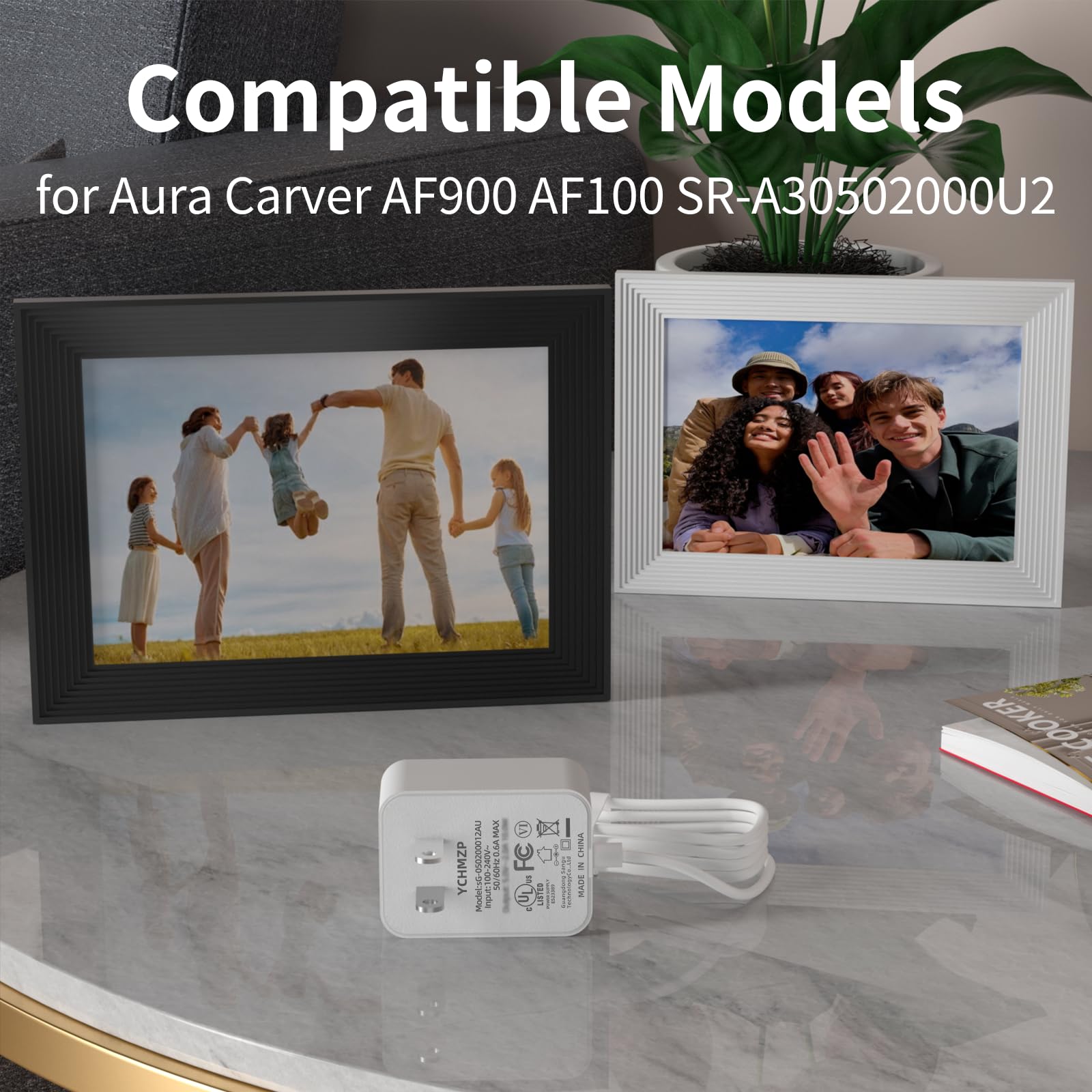 5V Power Cord for Aura Carver AF900 AF100,Compatible with SR-A30502000U2 Power Adapter Supply with 4.9Ft Power Cord