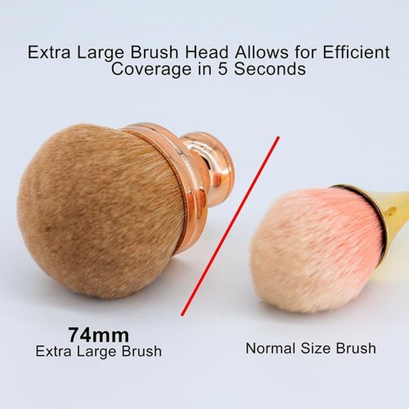 Skiennix Extra Large Body Makeup Brush - 74mm Wide-Headed Kabuki Brush for Self Tanner & Bronzer Blend