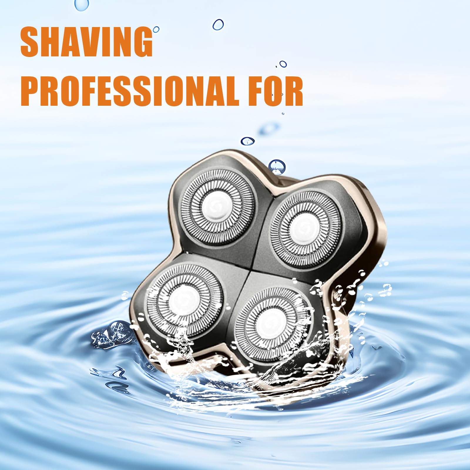 Replacement Blade Shaver PRO 4 Head for Skull Pitbull Shaver, 2Pack