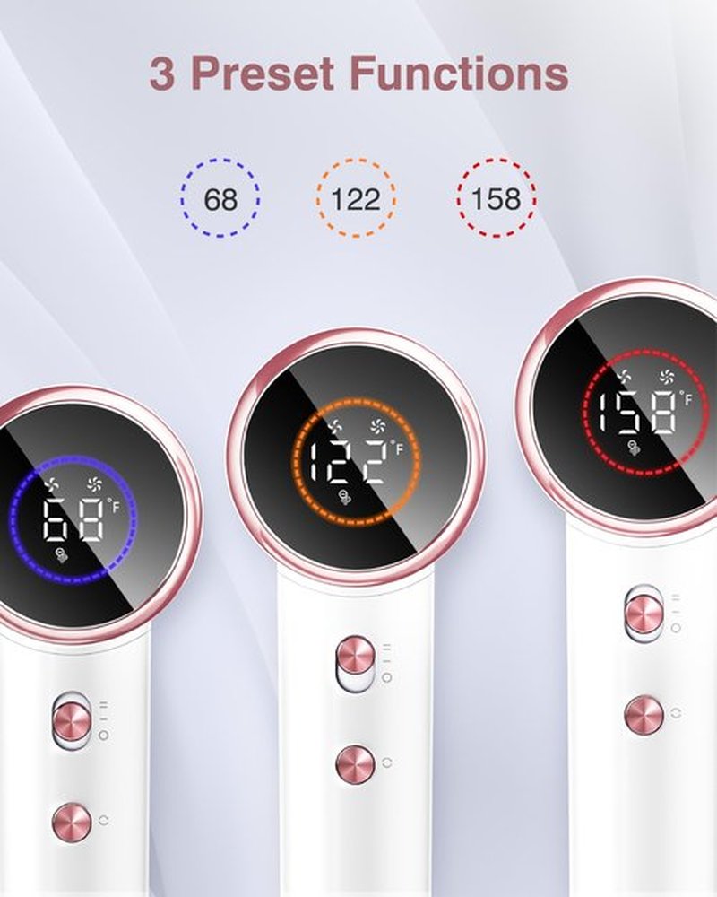 Hair Dryer, 160000 RPM Professional High Speed Ionic Blow Dryer 200 Million Negative Ions & Heat-Control & Low Noise Hairdryer with Magnetic Diffuser for Faster Drying All Hair Types, No Heat Damage
