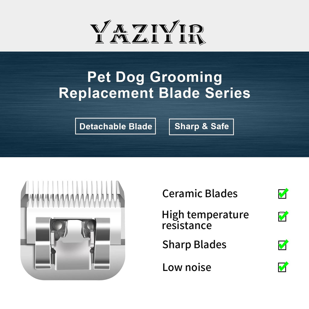 YAZIYIR 15# Pet Dog Grooming Detachable Ceramic Blades, 2 PCS