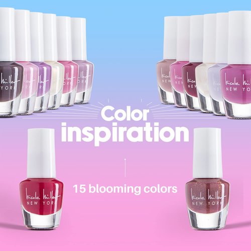 Nicole Miller Mini Nail Polish Set – Glossy, Vibrant Colors for Fingernails & Toenails, Purple