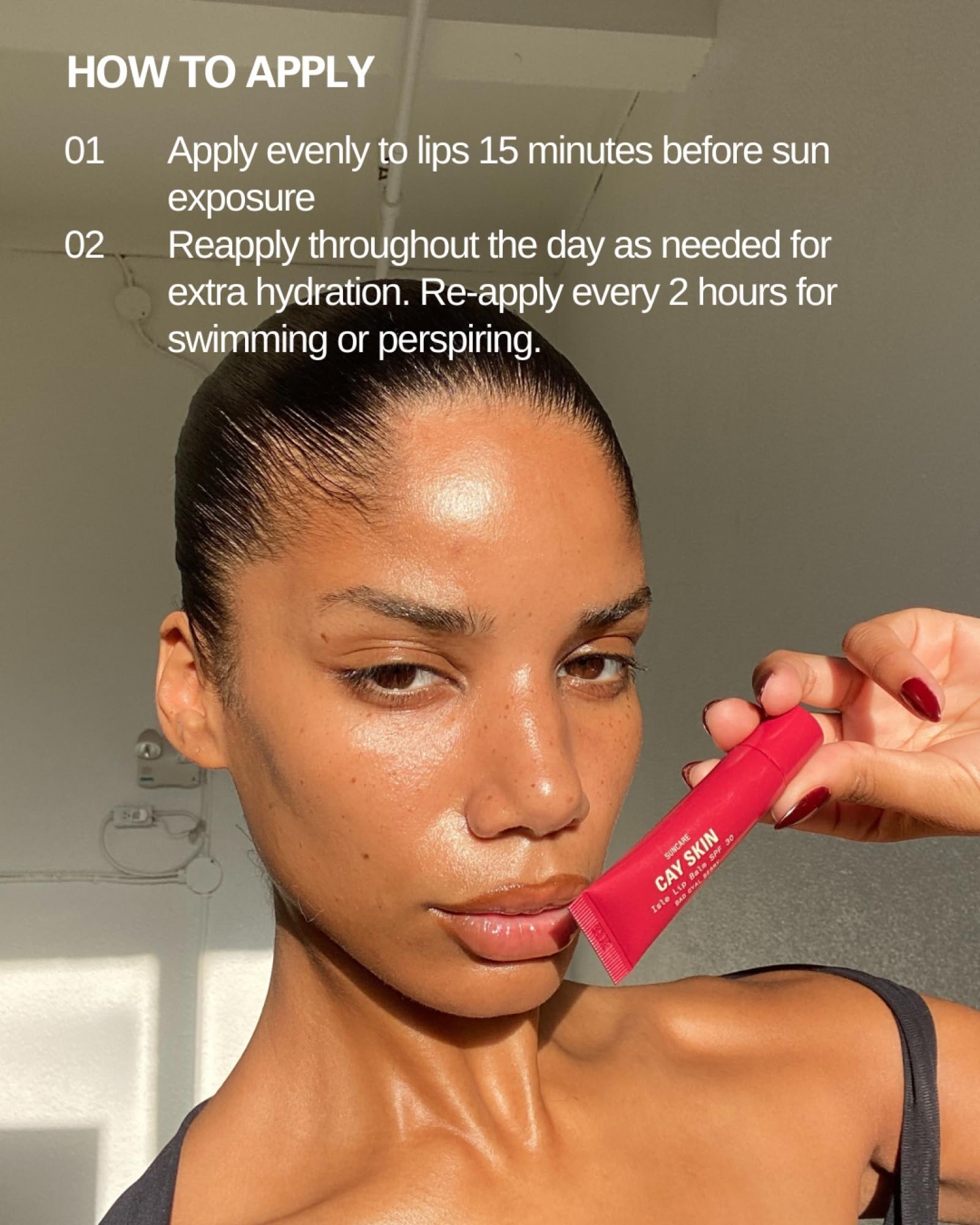 Cay Skin Isle Lip Balm SPF 30 – High Shine, Hydrating + Sheer Lip Gloss in Vanilla Brown Sugar Flavor – Formulated with Natural Ingredients for All Skin Tones – Bad Gyal Berry, 0.35 oz